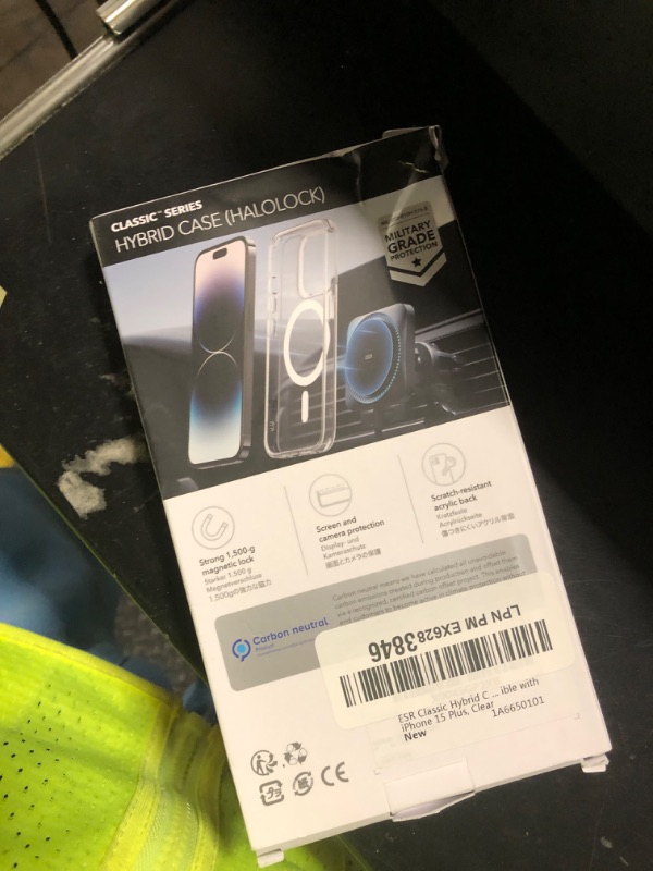 Photo 1 of ESR for iPhone 15 Plus Case, Compatible with MagSafe, Military-Grade Protection, Yellowing Resistant, Scratch-Resistant Back, Magnetic Phone Case for iPhone 15 Plus, Classic Series, Clear