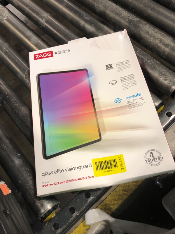 Photo 1 of ZAGG InvisibleShield Glass Elite VisionGuard Screen Protector for Apple iPad Pro 12.9" (6th/5th/4th/3rd Gen), 3X Shatter Protection, Blue-Light Filtration, Maintains HD Clarity, Anti-Fingerprint Technology