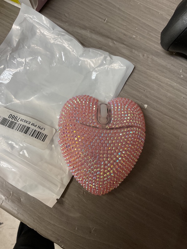 Photo 1 of Wireless Bluetooth Mouse Cute Pink Love Heart Shinning Led Light Silent Portable Lightweight USB Optical Cordless Dual Mode Mice for PC Laptop Computer Tablet Mac MacBook Pro Kids Girls Women Gift