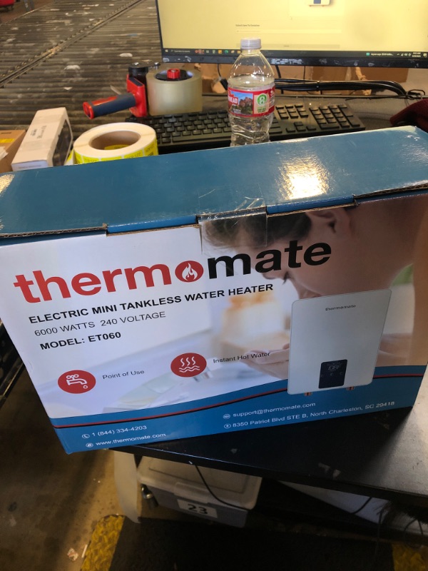 Photo 1 of Tankless Water Heater Electric for Sink Faucet, ThermoMate 6000W 240V Point of Use Mini Instant Hot Water Heater CSA Certified with Self-modulating, 1.07GPM at 35°F Rise