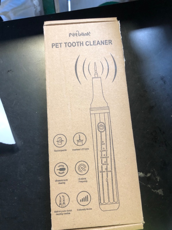 Photo 1 of Petbank Dog Plaque Remover for Teeth Rechargeable, 12-in-1 Pet Tooth Brushing kit with LED Light, 5 Modes Ultrasonic Dog Teeth Cleaning Tools with Finger Toothbrush Tartar Remover for Dental Care