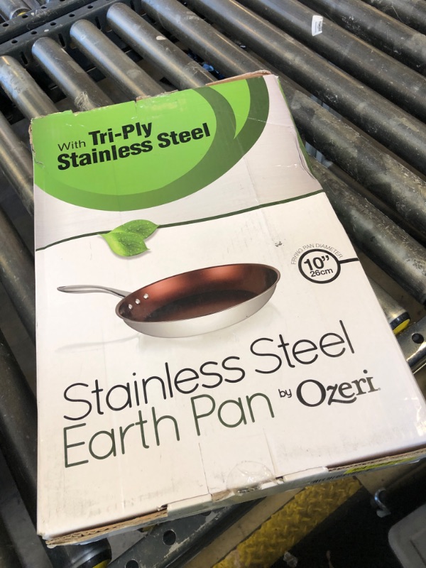 Photo 1 of 10" (26 cm) Stainless Steel Pan by Ozeri with ETERNA, a 100% PFOA and APEO-Free Non-Stick Coating