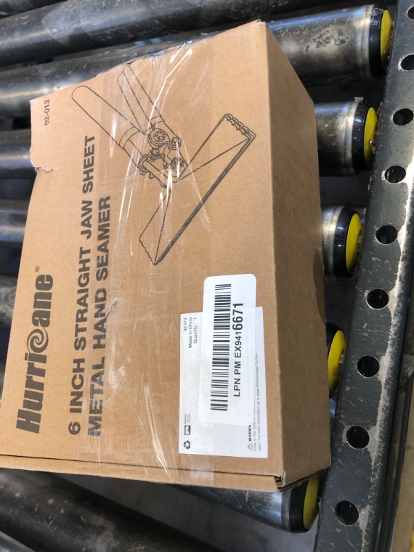 Photo 1 of HURRICANE Sheet Metal Hand Seamer, 6 Inch Straight Jaw Sheet Bender Tools for Flattening Metal, Bending Pliers with Double Dipped Cushion Handle