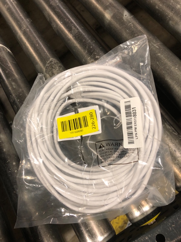 Photo 1 of Cat5e Ethernet Cable 35 FT, Long Cat 5e Internet Cable, White Snagless Patch Cord, Flexible, Network, LAN, PoE, Standard RJ45 Connector for PC, Server, Router, Modem, TV, PS5 - with 15 Cable Ties