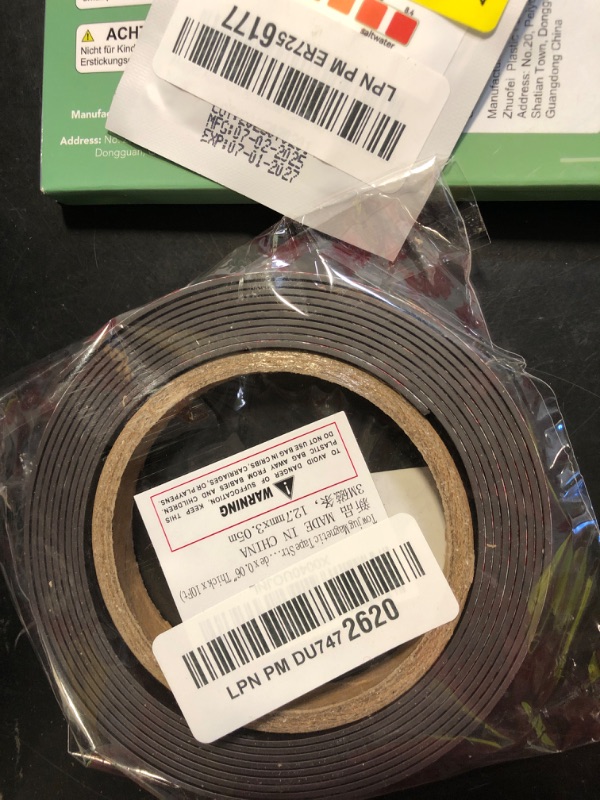 Photo 1 of Towjug 10 Feet x1/2 in Magnetic Tape Strips Roll with 3M Adhesive Backing, Flexible Sticky Magnet Tape for Lightweight Craft DIY Projects, Whiteboards and Fridge Organization (0.06" Thick)