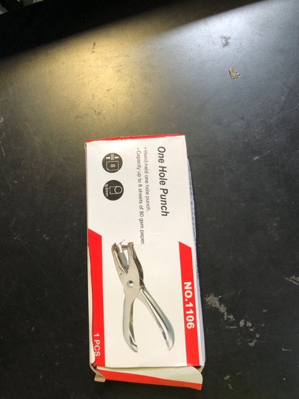 Photo 1 of Yuanchu 1/4” Hole Punch and 1/8” Small Single Hole Punch, 8 Sheet Capacity Small Hole Punch Handheld Circle Paper Hole Puncher Tiny Hole Punch Small Hole Puncher for Tags Crafts Tickets Home Office