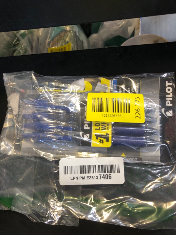 Photo 1 of Pilot, G2 Premium Gel Roller Pens, Fine Point 0.7 mm, Blue, Pack of 4