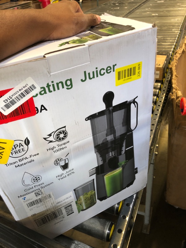 Photo 1 of Cold Press Juicer, 5.3" Wide Feed Chute Juice Extractor Machine with 400W, High Juice Yield, Slow Masticating Juicer for Whole Vegetables & Fruits, Deep Grey