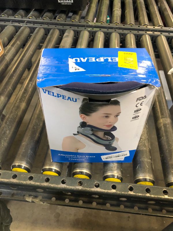 Photo 1 of Velpeau Neck Brace for Neck Pain and Support, Soft Cotton Pads, Cervical Collar Restricting Cervical Motion, Relieves Discomfort and Spine Pressure (Neck circumference 11.5-16.5" Air Pads Version)