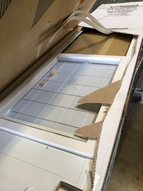 Photo 1 of Ideal Pet Products Aluminum Pet Patio Door, Adjustable Height 77-5/8" to 80-3/8", 15" x 20" Flap Size, White