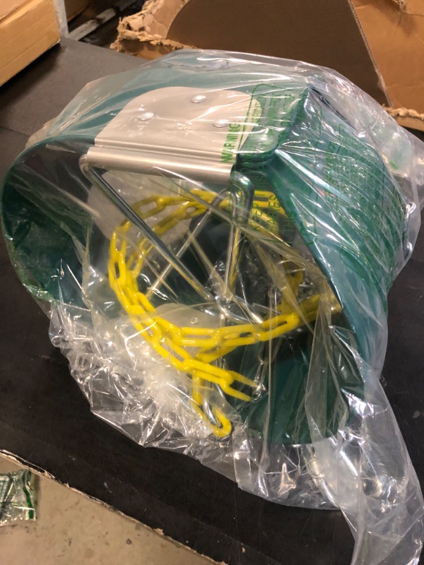 Photo 1 of High Back Full Bucket Toddler Swing Seat with Yellow Coated Chains Fully Assembled Baby Swing Set Accessories