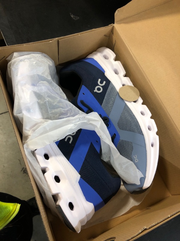 Photo 1 of On Men's Cloudrunner Sneakers, Metal/Midnight, Blue, 10.5 Medium US