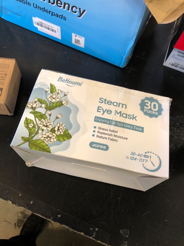 Photo 1 of BeHoomi 30Packs Steam Eye Mask, Heated Eye Mask Warm Compress for Eyes, Self Heating Warm Eye Masks Disposable Steam Mask for Home Sleep, Spa, Travel Essentials & Relaxation Gifts (Jasmine)