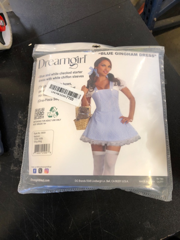 Photo 1 of Dreamgirl Adult Dorothy, Womens Blue Gingham Dress Costume, Sexy Halloween Costume - Medium
