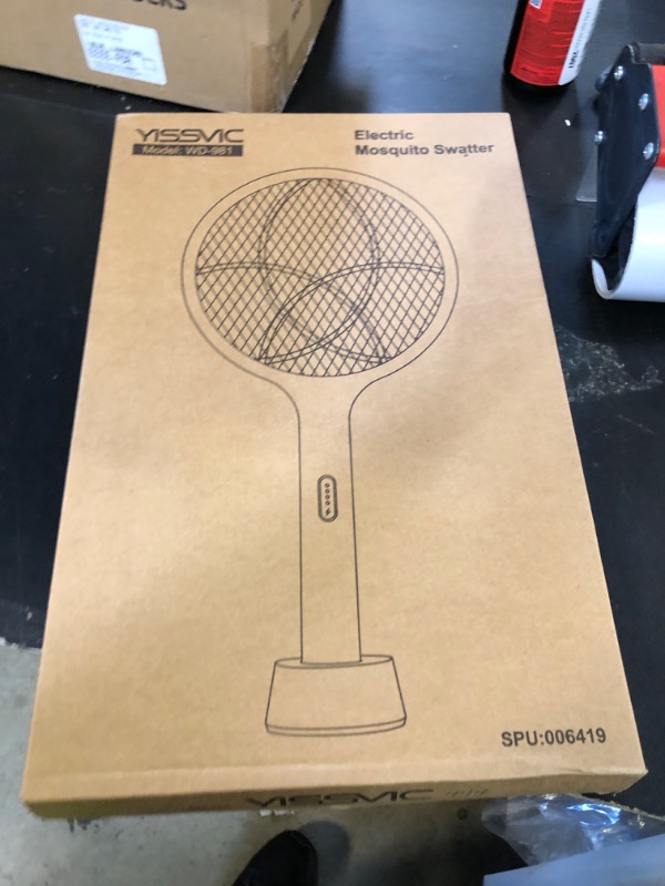 Photo 1 of YISSVIC Electric Fly Swatter Bug Zapper Racket Dual Modes Mosquito Killer with Purple Mosquito Light Rechargeable for Indoor Home Office Backyard Patio Camping