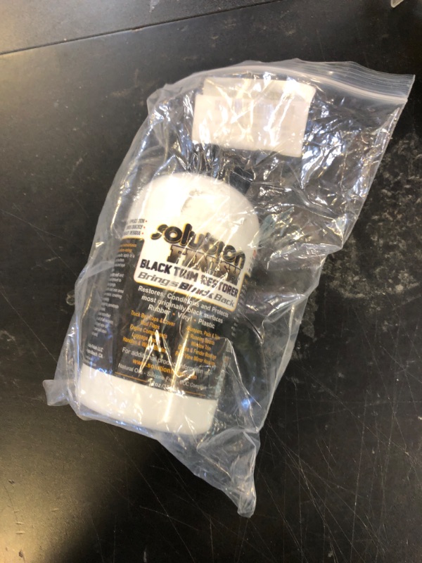Photo 1 of Solution Finish - Black Plastic & Vinyl Trim Restorer - Use for Car and Truck Detailing, No Wet Look, Instantly Revives Color to Trim, Bumpers, Mud Flaps, Etc., Black (12 oz)