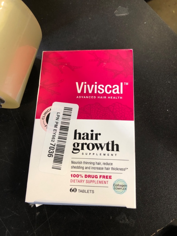 Photo 1 of Viviscal Hair Growth Supplements For Women For Thicker, Fuller Hair, Nourishes Thinning & Loss, With Proprietary Collagen Complex, 60 Tablets, 1 Month Supply EXP 11/2027