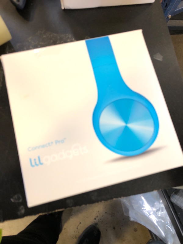 Photo 1 of LilGadgets Connect+ Pro Kids Headphones for School - Blue Over-Ear, Wired, Volume-Limiting - Kids Wired Headphones with Microphone, Passive Noise Reduction & SharePort for Shared Listening