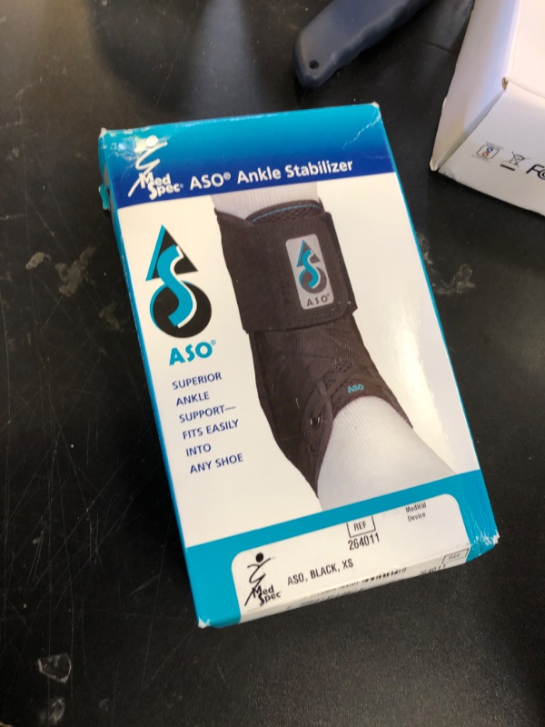 Photo 1 of Med Spec 264011 ASO Ankle Stabilizer, Black, X-Small