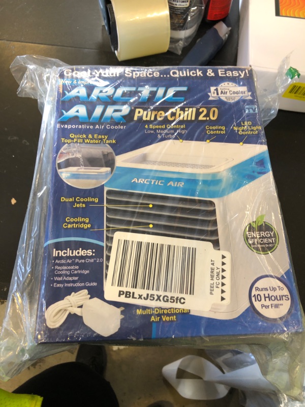 Photo 1 of Arctic Air Pure Chill 2.0 Evaporative Air Cooler by Ontel - Powerful, Quiet, Lightweight and Portable Space Cooler with Hydro-Chill Technology For Bedroom, Office, Living Room & More,Blue