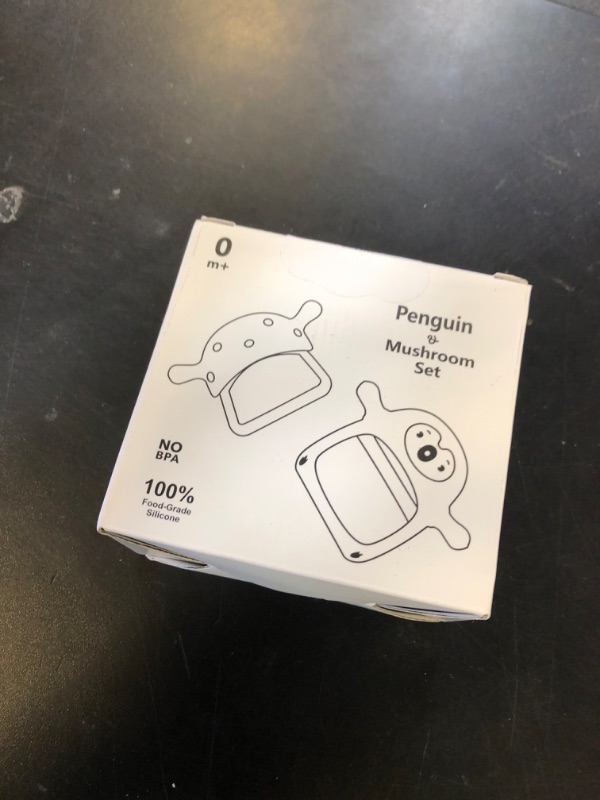 Photo 1 of Smily Mia Penguin Buddy Never Drop Silicone Baby Teething Toy for 0-6month nfants, Baby Chew Toys for Sucking Needs, Hand Teether for 3-6Months,Car Seat Toy for Infants, Old Roze