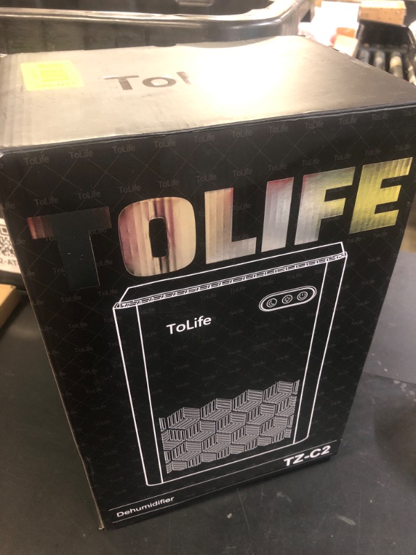 Photo 1 of ToLife Dehumidifiers for Home 95 OZ Water Tank, 1000 sq.ft Dehumidifier for Basement Bedroom Bathroom with Auto Shut Off 7 Colors LED Light,Grey