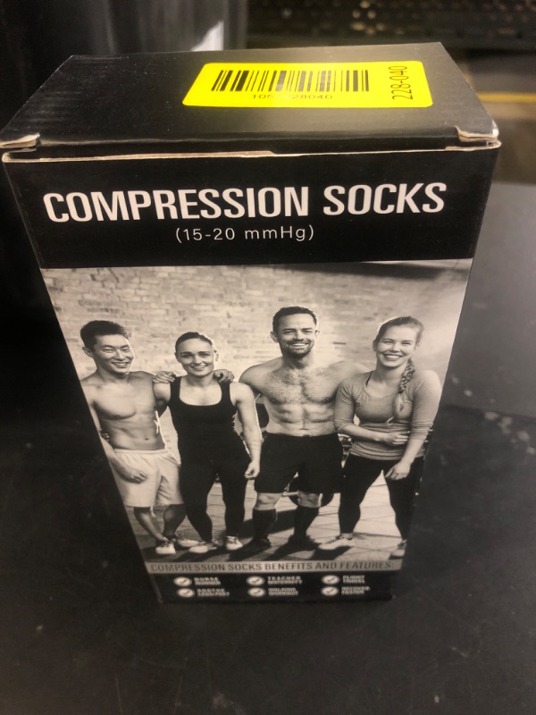 Photo 1 of 2pairs only-----CHARMKING Compression Socks for Women & Men Circulation 15-20 mmHg is Best Athletic for Running, Flight Travel, Support, Cycling, Pregnant - Boost Performance, Durability (S/M, Multi 03)