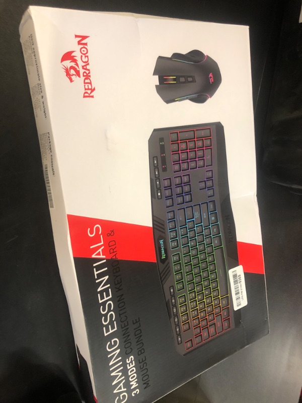 Photo 1 of Redragon S101M-KS Gaming Keyboard and Mouse Wireless with Tri-Mode, RGB Keyboard and 4800 DPI Gaming Mouse, 10 Independent Multimedia Keys for Wins, PC, Computer, Wireless S101 Ideal for Gamer