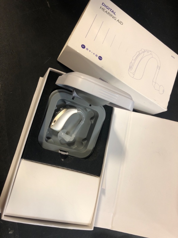 Photo 1 of OTC Hearing Aid for Seniors & Adults, Rechargeable Single Bluetooth Hearing Aids for Right or Left Ear, App Control with Multiple Modes Digital Hearing Aid Enabled Calls on iOS & Android