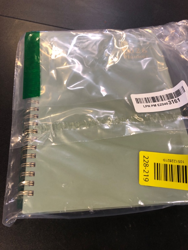 Photo 1 of 2026 Planner, Weekly and Monthly Planner, January 2026 - December 2026, Hardcover 2026 Calendar Planner Book with Tabs For Women & Men, Inner Pocket, Spiral Bound, Perfect for Office Home School Supplies - A5 (6.3" x 8.5"), Green