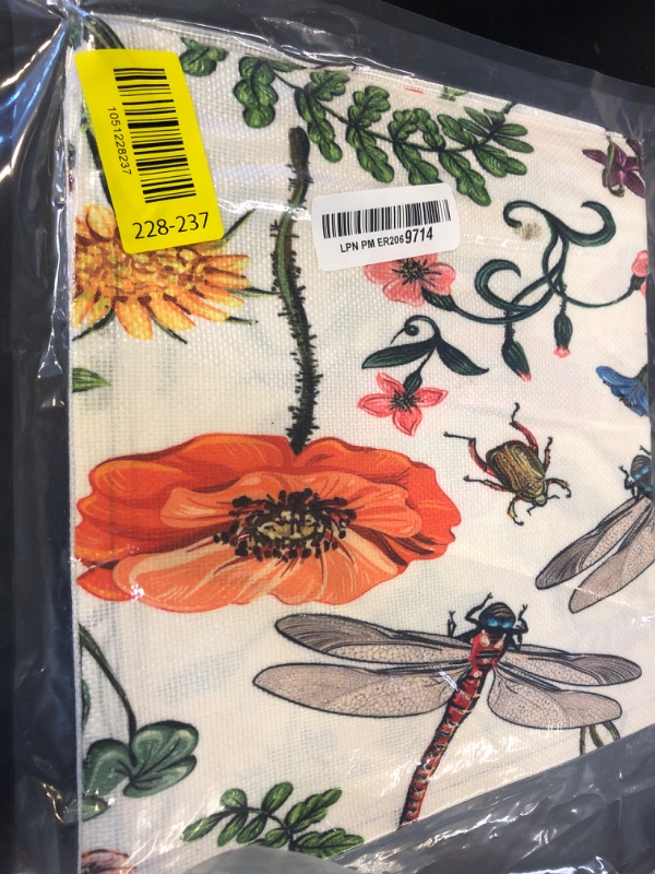 Photo 1 of All Smiles Lumbar 12x20 Throw Pillow Covers Set of 2 Outdoor Summer Spring Garden Flowers Farmhouse Décor Outside Furniture Bench Decorative Cushion Cases for Patio Sofa Couch Chair Bed