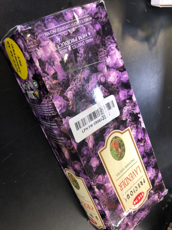 Photo 1 of HEM assorted best sellers incense sticks pack of 6 - 120 Sticks, Fragrance - Lemongrass, Lavender, Egyptian Jasmine, Ambar Sandalo, Opium, Eucalyptus