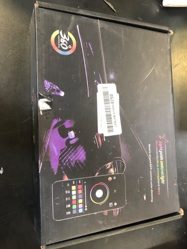Photo 1 of Interior Car Lights, 9 in 1 Car LED Strip with Wireless APP/RF Remote/Button Control, 16 Million Colors Ambient Lighting Kit with 5 Fiber Optic LED Strips & 4 Under Dash Lights