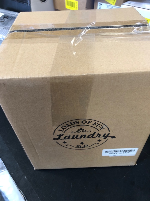 Photo 1 of Laundry Detergent Powder Container Dispenser Holder for Laundry Room Organization. Metal Laundry Soap Dispenser with Scoop and Lid. Modern Farmhouse Laundry Room Decor and Accessories (Cream)