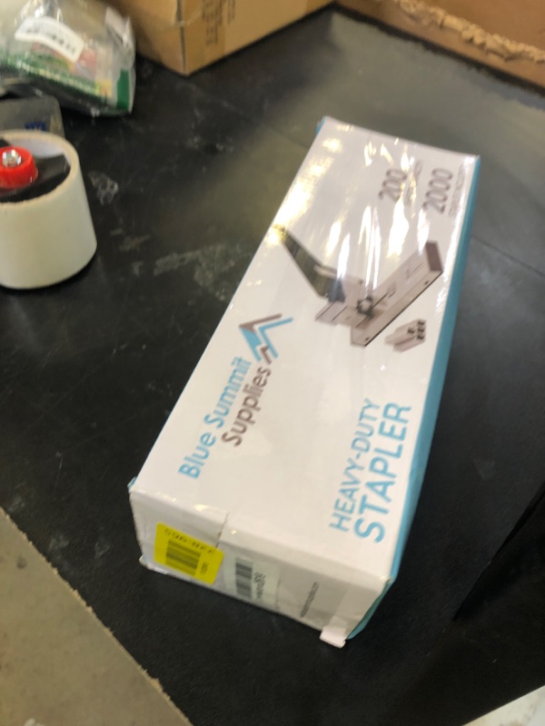 Photo 1 of Blue Summit Supplies Heavy Duty Stapler, 200 Sheet Capacity, 2000 Staples Included, Tan