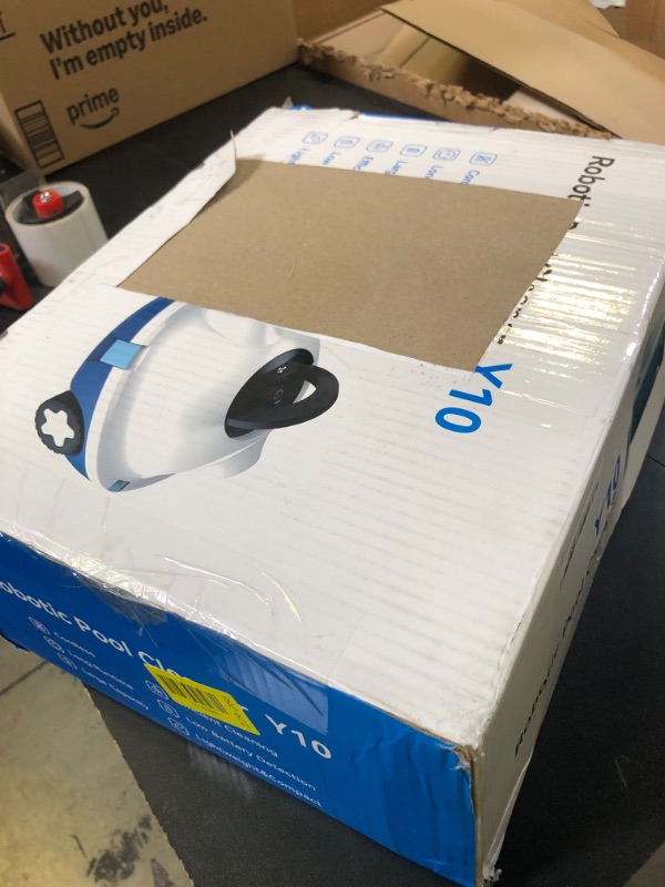 Photo 1 of OUCAXIA Y10 Cordless Robotic Pool Cleaner Automatic Vacuum - 90 Mins Runtime, Powerful Suction, Self-Parking, Lightweight for Above/Inground Pools Up to 65ft/1100 Sq.Ft, White