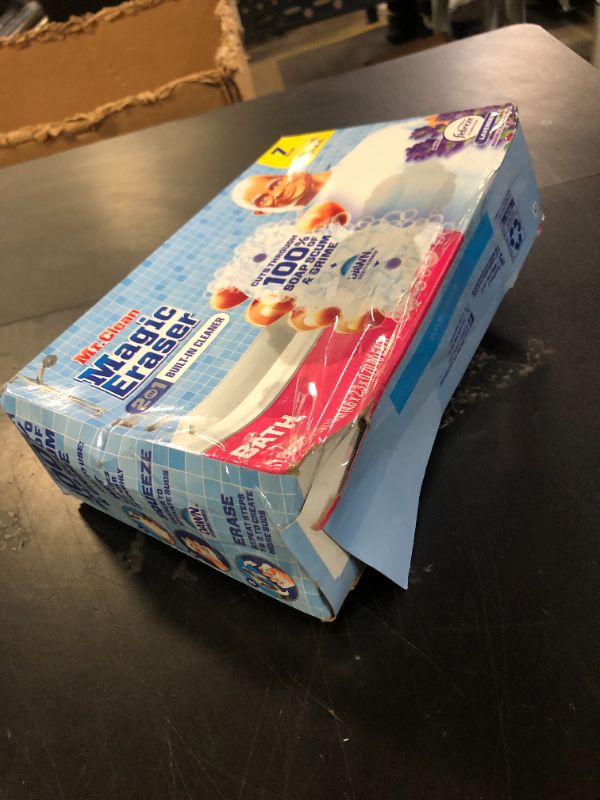 Photo 1 of Mr. Clean Magic Eraser Sponge, Bathroom Cleaner, Soap Scum Shower & Tub Cleaner, 2 in 1 Bath, 7ct