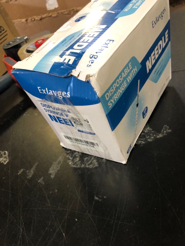 Photo 1 of 100 Pack Disposable 3ml/cc Lab Syringes with 23Ga 1 Inch Needle Luer Lock, Individually Sealed Packed