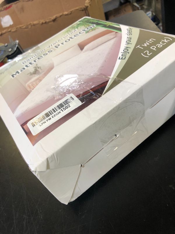 Photo 1 of Twin Mattress Protector 2 Pack,Waterproof Mattress Pad Washable Bamboo Rayon Mattress Cover Breathable Noiseless Bed Protector 5" - 21'' Elastic Fitted Deep Pocket