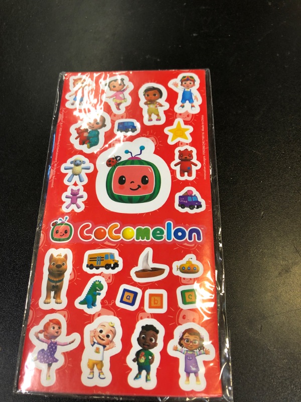 Photo 1 of CoComelon Party Favors for Boys & Girls Bundle ~ 12 Pack Sticker Sheets for Kids Birthday Party Goodie Bags Party Supplies Set