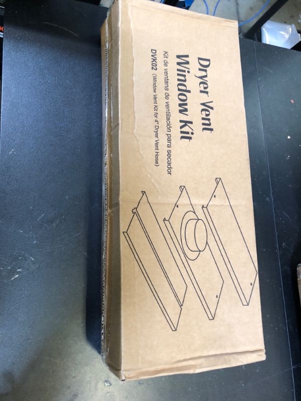 Photo 1 of HOXHA Window Duct Kit Dryer Window Vent Kit for 4” Ducting Dryer Vent Hose, Sliding Window Vent Kit Fit with Dryer, Inline Duct Fans, Grow Tents