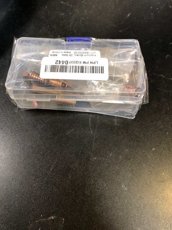 Photo 1 of 25 Sets Wood Inserts & Bolts Assortment Kit for Furniture, 1/4-20 x 3/4" Screw-in Nuts and 1/4-20 x 1-1/4" Furniture Threaded Bolts with 2 PCS Hex Drive Wrench Included