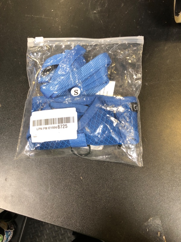 Photo 1 of Kitty Harness and Leash for Walking Escape Proof Breathable Mesh Fabric, Solid Blue, Small, Adjustable Cat Walking Jackets, Padded Stylish Cat Vest