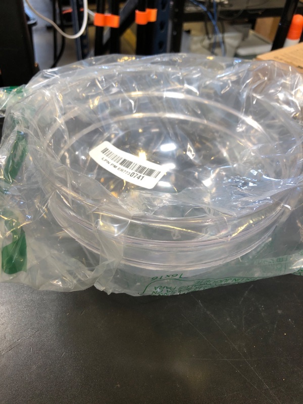 Photo 1 of PLASTICPRO Disposable 150 Ounce Round Crystal Clear Plastic Serving Bowls for Snack or Chip ,Candy Dish, Party Salad Container Pack of 2