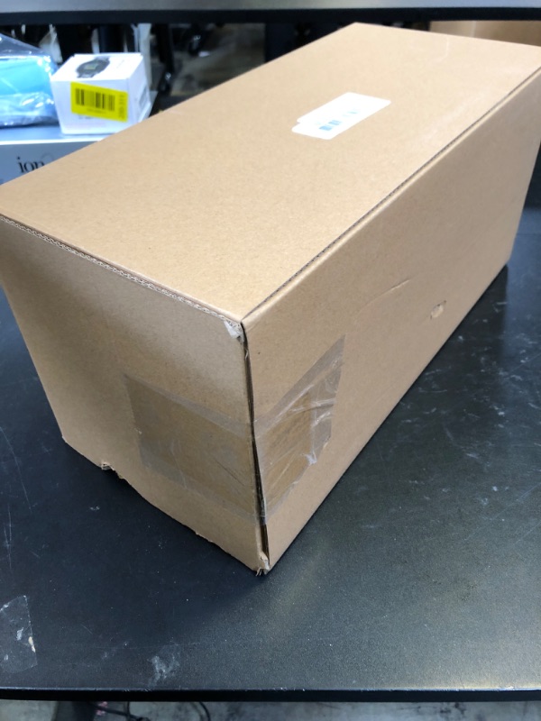 Photo 1 of Large Cable Management Box, Handwoven Imitation Rattan Cord Organizer Cord Hider Box, Desk Cord Management Box to Hide Cords and Power Strips, Dark Brown