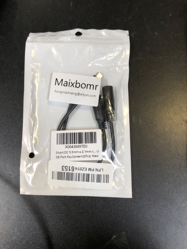 Photo 1 of Maixbomr Short DC 5.5mm x 2.1mm to Micro USB Power Cord 6inch, 5V 3A Power Charging Extension Cable, for LED Desk Lamp, Small Fan Etc Other Micro USB Port Equipment(2Pcs)