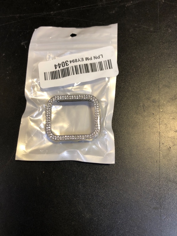 Photo 1 of VIIVY VIYIV Compatible with Apple Watch Bands 40mm for Women Series 6 5 4 SE 2/SE, Bling Diamond Rhinestone Link Bracelet withBling Case Diamond Protective Bumper Face Cover for iWatch Accessories, Silver