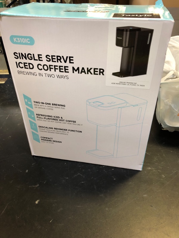 Photo 1 of Tastyle Mini Hot and Iced Coffee Maker Single Serve, for K Cup and Ground, 6 to 14 Oz Brew Sizes, with Recipe Book, for Home, Travel, RV, Office and Dorm, Classic Black (2.0 Version)