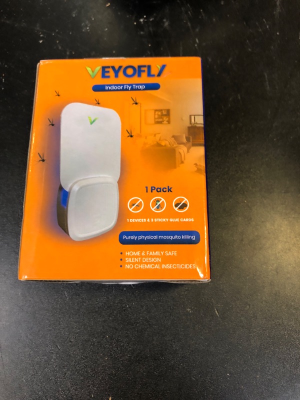 Photo 1 of VEYOFLY Fly Trap Indoor, Fruit Fly Traps for Indoors, (1 Device + 3 Refills) Gnat Traps for House Indoor, Fly Catcher Indoor, Plug in Light Flying Insect Trap, Bug Light Killer, Fly Trap