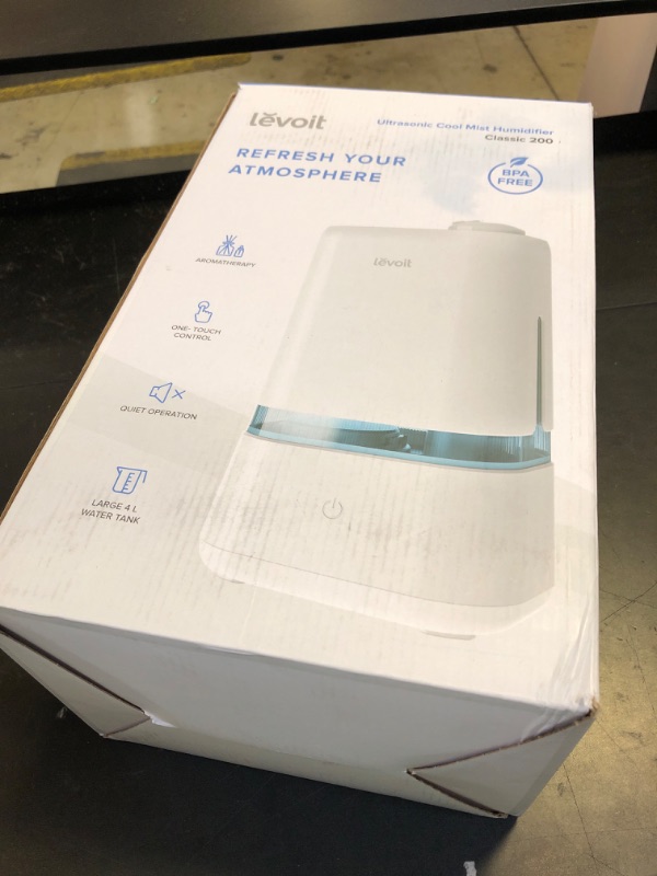 Photo 1 of LEVOIT 4L Humidifiers for Bedroom Large Room & Essential Oil Diffuser, Quiet Cool Mist for Home, Baby and Plants, Last up to 40Hours, Dual 360° Rotation Nozzles, Handle Design, Auto Shut Off, Blue